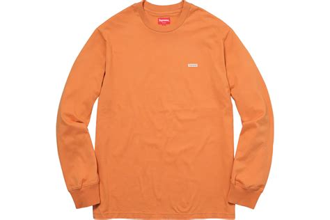 supreme metallic box logo l/s tee light orange|Supreme Box Logo L/S Tee Orange Men's .